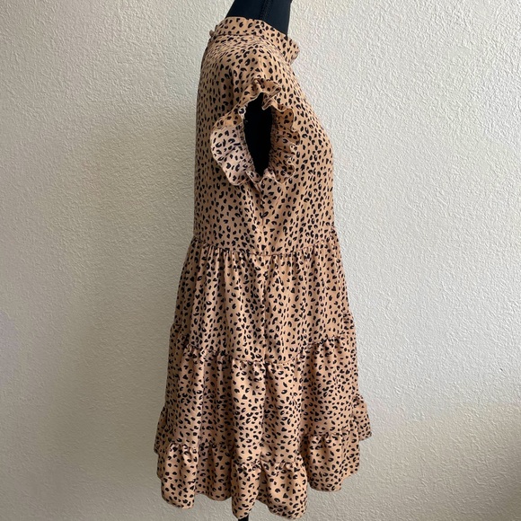 Beautiful Stylish Sexy Leopard Print Short Dress - Picture 4 of 16